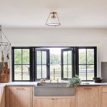 Load image into Gallery viewer, Glint Semi Flush Mount Ceiling Light in kitchen.