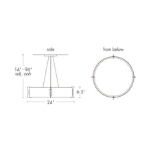 Load image into Gallery viewer, Genesis Pendant Light - line drawing.