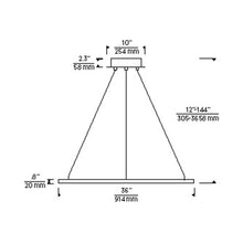 Load image into Gallery viewer, Vellavi LED Chandelier - line drawing.