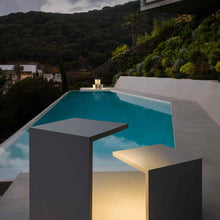 Load image into Gallery viewer, Empty Outdoor LED Floor Lamp in Outside Area.