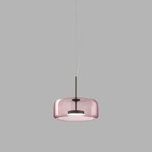 Load image into Gallery viewer, Jube 1G LED Pendant Light in Matt Black/Light Amethyst Transparent.