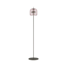 Load image into Gallery viewer, Jube LED Floor Lamp in Matt Black/Light Amethyst Transparent.