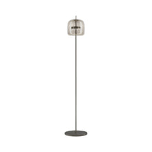 Load image into Gallery viewer, Jube LED Floor Lamp in Matt Black/Smoky Transparent.