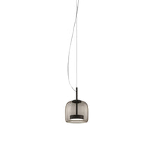 Load image into Gallery viewer, Jube S LED Pendant Light in Matt Black/Smoky Transparent.