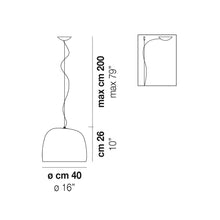Load image into Gallery viewer, Surface Pendant Light - line drawing.