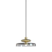 Load image into Gallery viewer, Tread LED Pendant Light in Matt Gold/Smoky.