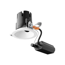 Load image into Gallery viewer, Entra CL 3-Inch Round Non-IC Rated LED Wall Wash Remodel Recessed Housing in White.