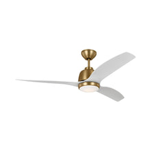 Load image into Gallery viewer, Avila Outdoor LED Ceiling Fan in Satin Brass (54-Inch).