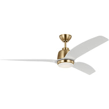 Load image into Gallery viewer, Avila Outdoor LED Ceiling Fan in Satin Brass (60-Inch).