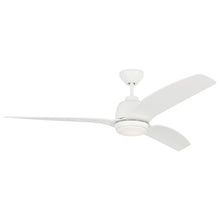 Load image into Gallery viewer, Avila Coastal Outdoor LED Ceiling Fan in Matte White (60-Inch).