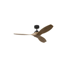 Load image into Gallery viewer, Collins Outdoor Ceiling Fan in Midnight Black / Natural Honey (52-Inch).