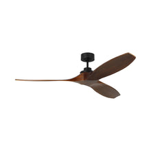 Load image into Gallery viewer, Collins Outdoor Ceiling Fan in Midnight Black / Dark Walnut (60-Inch).