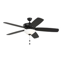Load image into Gallery viewer, Colony Ceiling Fan in Midnight Black/American Walnut / With Light (60-Inch).