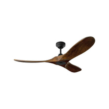 Load image into Gallery viewer, Maverick Outdoor Ceiling Fan in Midnight Black/Dark Walnut (52-Inch).
