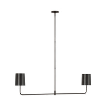 Load image into Gallery viewer, Go Lightly Linear Chandelier in Bronze (2-Light).