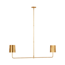 Load image into Gallery viewer, Go Lightly Linear Chandelier in Gild (2-Light).