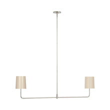 Load image into Gallery viewer, Go Lightly Linear Chandelier in Polished Nickel/China White (2-Light).