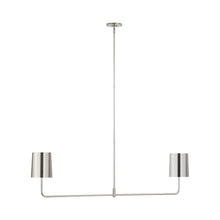 Load image into Gallery viewer, Go Lightly Linear Chandelier in Polished Nickel (2-Light).