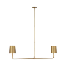 Load image into Gallery viewer, Go Lightly Linear Chandelier in Soft Brass/Soft Brass (2-Light).
