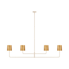 Load image into Gallery viewer, Go Lightly Linear Chandelier in China White/Gild (4-Light).