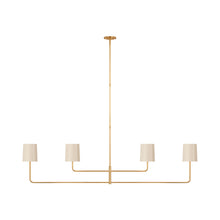 Load image into Gallery viewer, Go Lightly Linear Chandelier in Gild/China White (4-Light).