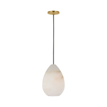 Load image into Gallery viewer, Alina Pendant Light in Hand Rubbed Antique Brass/Alabaster (Medium).