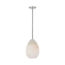 Load image into Gallery viewer, Alina Pendant Light in Polished Nickel/Alabaster (Medium).
