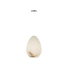Load image into Gallery viewer, Alina Pendant Light in Polished Nickel/Alabaster (Small).