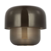 Load image into Gallery viewer, Bolete LED Table Lamp in Seeded Smoke (18-Inch).
