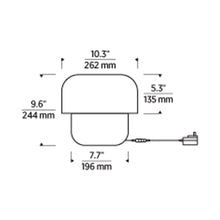 Load image into Gallery viewer, Bolete LED Table Lamp - line drawing.