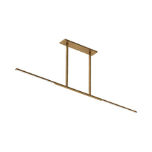 Load image into Gallery viewer, Cityscape Linear LED Chandelier in Hand Rubbed Antique Brass.