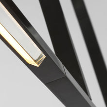 Load image into Gallery viewer, Cityscape Linear LED Chandelier in Detail.