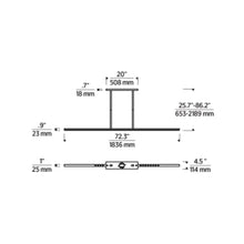 Load image into Gallery viewer, Cityscape Linear LED Chandelier - line drawing.