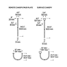 Load image into Gallery viewer, Collier LED Chandelier - line drawing.