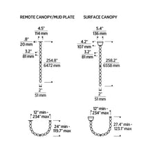 Load image into Gallery viewer, Collier LED Chandelier - line drawing.