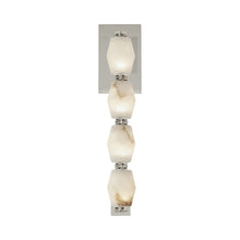 Load image into Gallery viewer, Collier LED Wall Light in Polished Nickel/Alabaster (14.8-Inch).