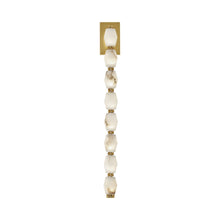 Load image into Gallery viewer, Collier LED Wall Light in Hand Rubbed Antique Brass/Alabaster (27.6-Inch).
