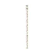Load image into Gallery viewer, Collier LED Wall Light in Polished Nickel/Alabaster (53-Inch).