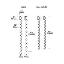 Load image into Gallery viewer, Collier LED Wall Light - line drawing.