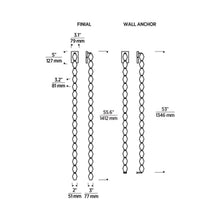 Load image into Gallery viewer, Collier LED Wall Light - line drawing.