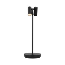 Load image into Gallery viewer, Doppia LED Table Lamp in Black (Large).