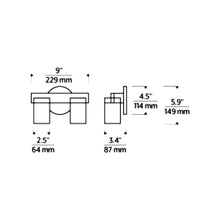 Load image into Gallery viewer, Esfera LED Bath Vanity Light - line drawing.