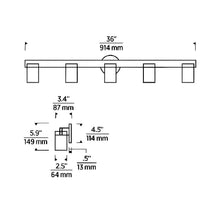 Load image into Gallery viewer, Esfera LED Bath Wall Light - line drawing.