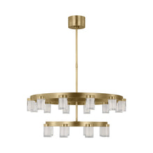 Load image into Gallery viewer, Esfera LED Chandelier in Natural Brass (20-Light).