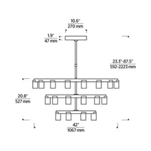 Load image into Gallery viewer, Esfera LED Chandelier - line drawing.
