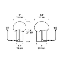 Load image into Gallery viewer, Fio LED Table Lamp - line drawing.