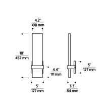 Load image into Gallery viewer, Flyta LED Wall Light - line drawing.