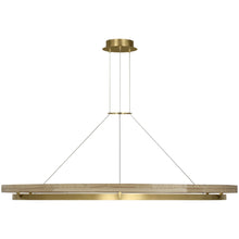 Load image into Gallery viewer, Grace LED Chandelier in Hand Rubbed Antique Brass/Natural Oak (65-Inch).