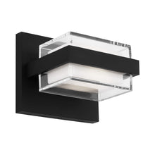 Load image into Gallery viewer, Kamden 1-Light LED Bath Wall Light in Nightshade Black.