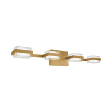 Load image into Gallery viewer, Kamden LED Bath Vanity Light in Natural Brass (4-Light).
